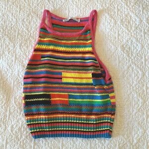 Zara Colorful Knit Top - Size Small - barely worn